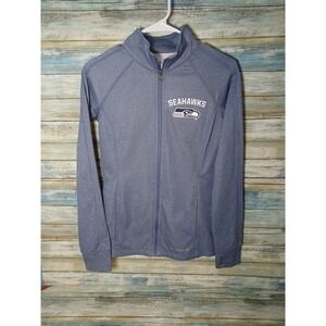 Majestic Thermabase Women's Small Seattle Seahawks Full Zip Jacket Navy Blue